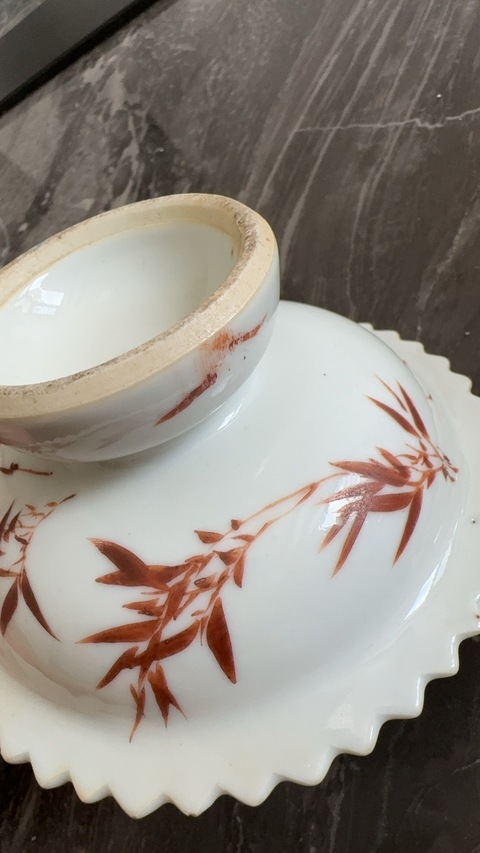 古玩陶瓷人物紋粉彩高足盤真品鑒賞圖