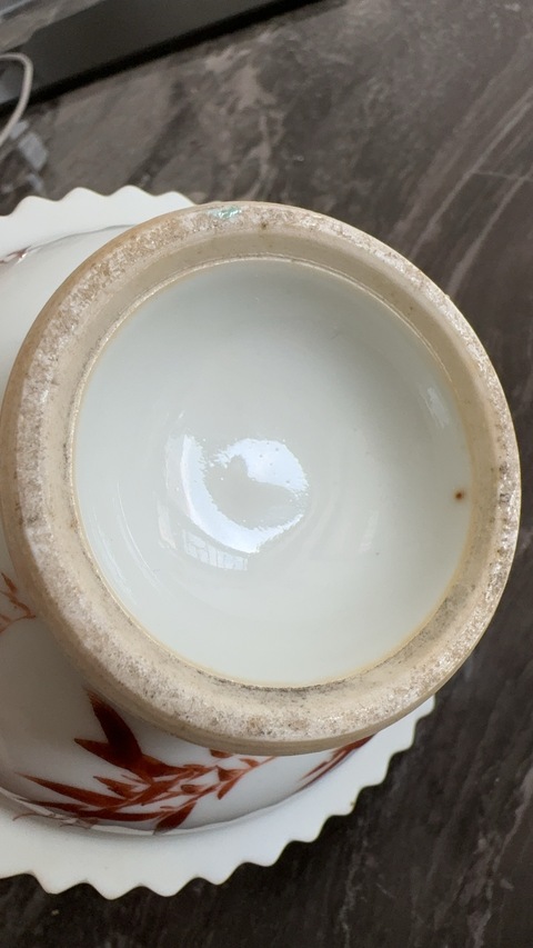 古玩陶瓷人物紋粉彩高足盤真品鑒賞圖