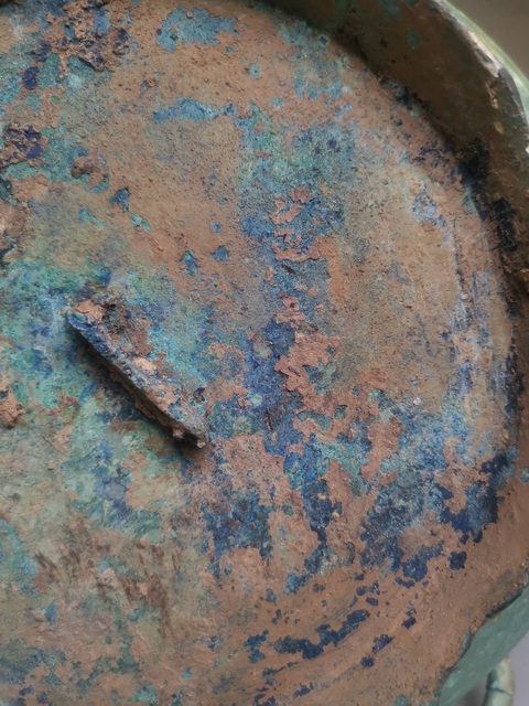 古玩銅器雙鋪首銜環耳青銅圓壺真品鑒賞圖