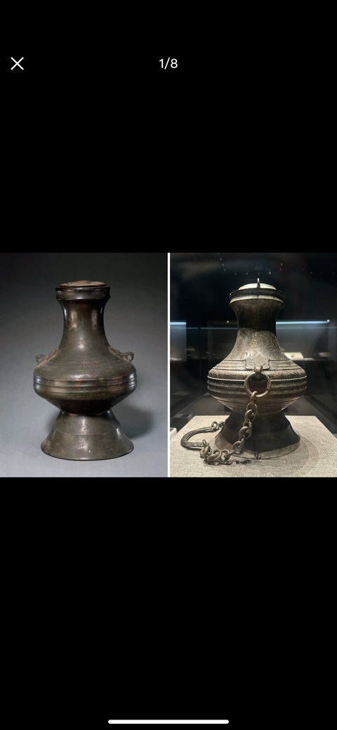 古玩銅器雙鋪首銜環耳青銅圓壺真品鑒賞圖