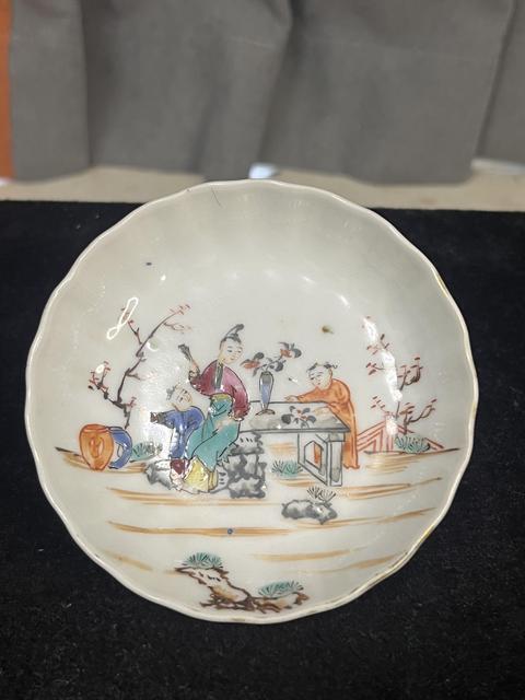 古玩陶瓷廣琺瑯教子圖杯碟拍賣，當前價格2999元