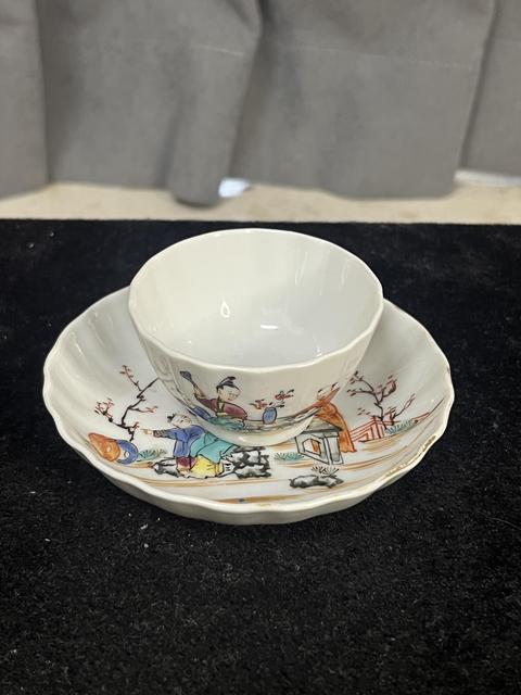 古玩陶瓷廣琺瑯教子圖杯碟拍賣，當前價格2999元