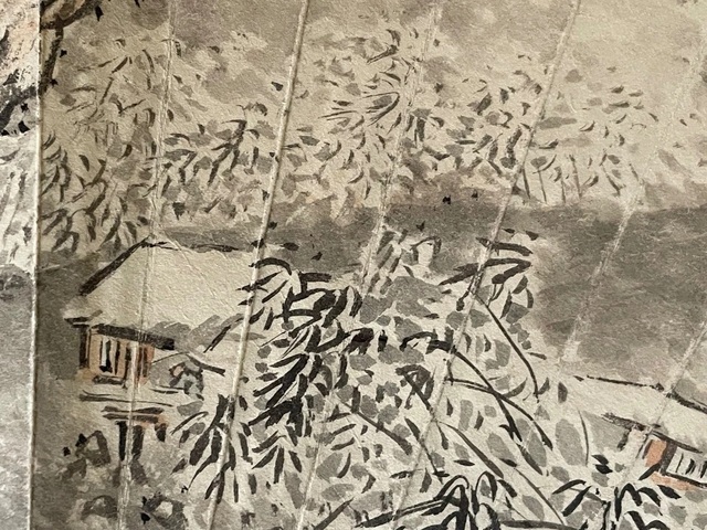 古玩字畫廻溪飄雪真品鑒賞圖