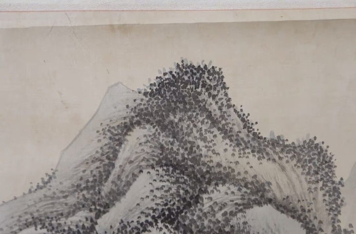 古玩字畫(huà)周懷民小青綠山水立軸真品鑒賞圖