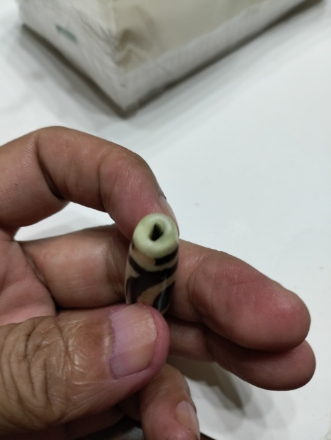 古玩玉器清代老料器天珠拍賣,當前價格999元