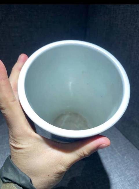 古玩陶瓷汪友棠風格 青花鎖口淺絳彩帽筒真品鑒賞圖