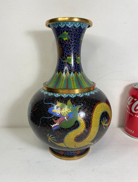 古玩銅器景泰藍瓶真品鑒賞圖