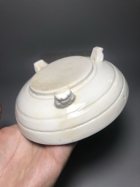 古玩陶瓷德化窯白釉三足洗真品鑒賞圖