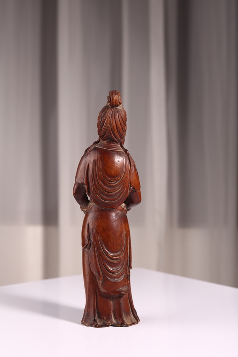 古玩雜項觀音木雕真品鑒賞圖