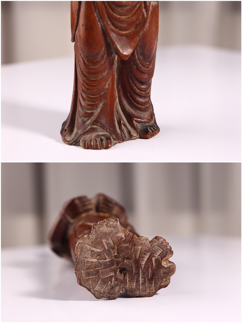 古玩雜項觀音木雕真品鑒賞圖