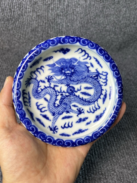 古玩陶瓷青花正面龍紋洗拍賣,當(dāng)前價格3988元