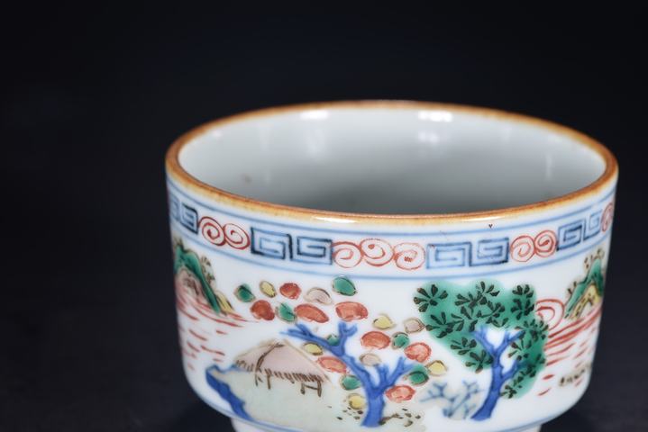古玩陶瓷青花五彩香爐真品鑒賞圖