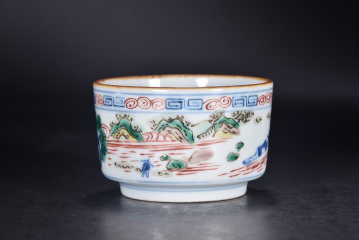 古玩陶瓷青花五彩香爐真品鑒賞圖