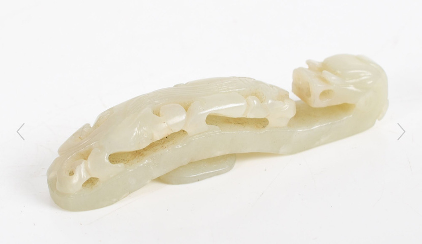 古玩玉器和田玉帶鉤真品鑒賞圖