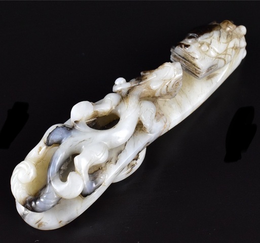 古玩玉器和田玉帶鉤真品鑒賞圖