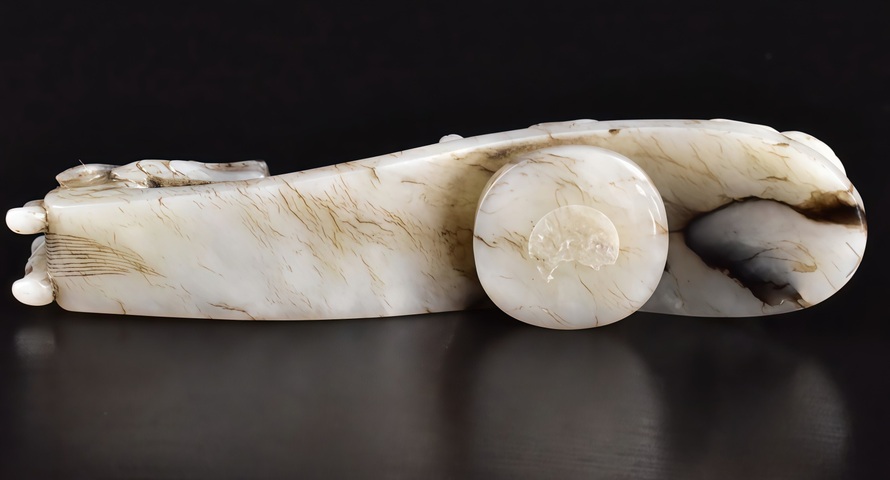 古玩玉器和田玉帶鉤真品鑒賞圖