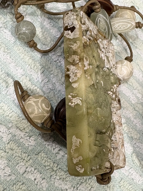 古玩玉器做舊仿古“龍紋玉牌”真品鑒賞圖