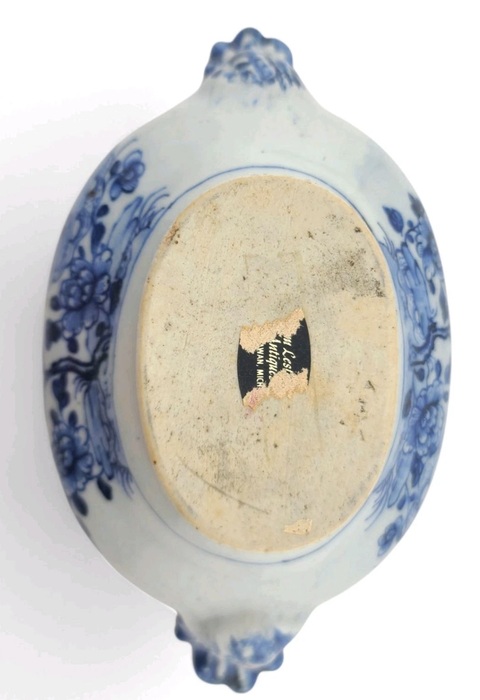 古玩陶瓷青花亭臺樓閣山水紋蓋鍋真品鑒賞圖