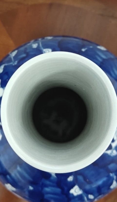 古玩陶瓷冰梅天球瓶真品鑒賞圖