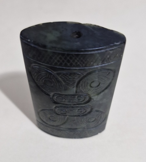 古玩玉器地方玉雕“獸面紋勒”真品鑒賞圖
