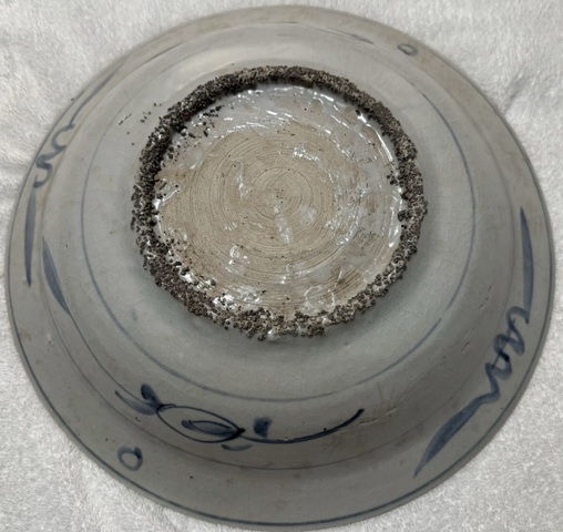 古玩陶瓷明晚福建窯青花鳳紋盤真品鑒賞圖