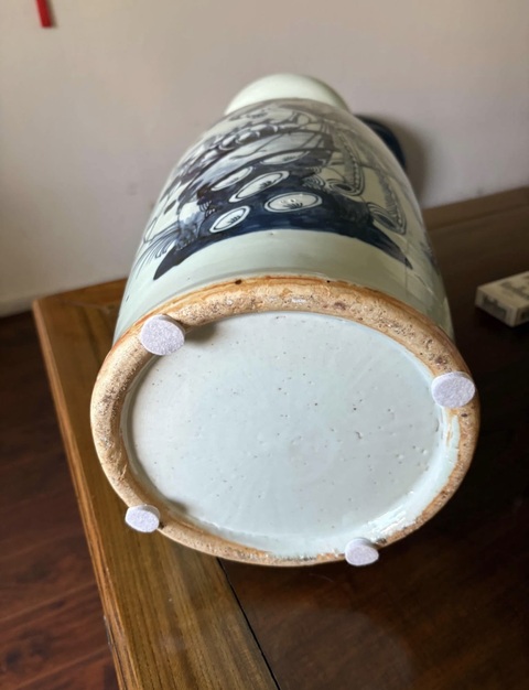 古玩陶瓷鳳紋青花嫁妝瓶真品鑒賞圖