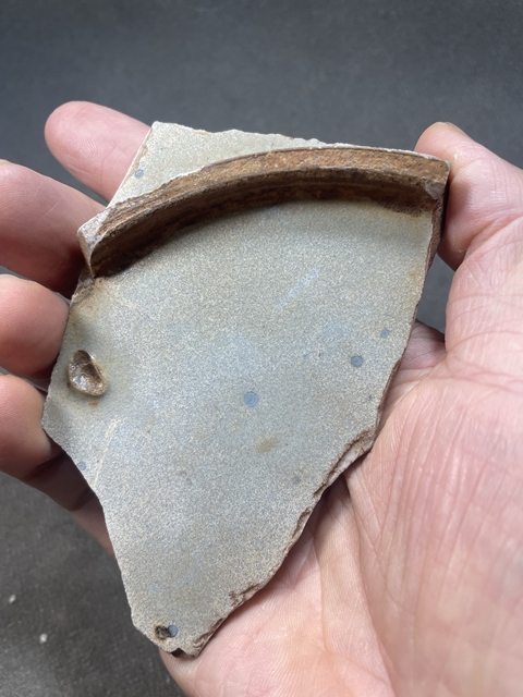 古玩陶瓷鈞窯天藍釉標本真品鑒賞圖