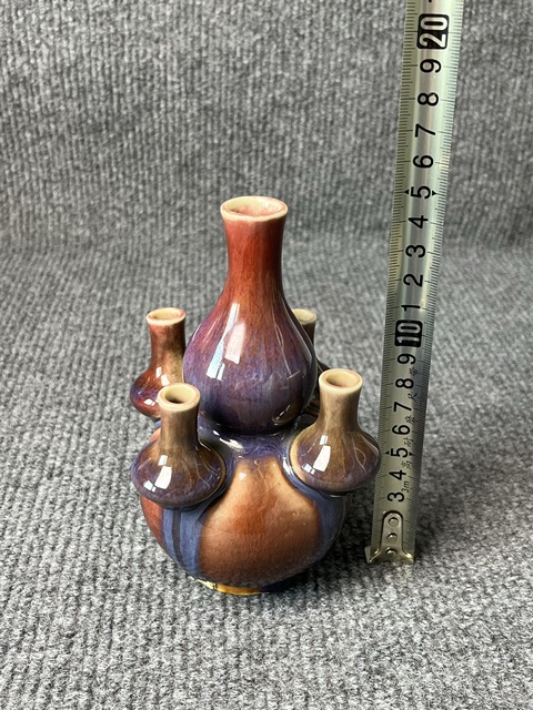 古玩陶瓷窯變釉五孔葫蘆瓶拍賣，當前價格10888元