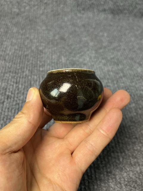 古玩陶瓷黑釉小罐真品鑒賞圖