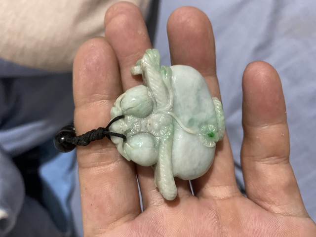 古玩玉器天然翡翠花籃真品鑒賞圖