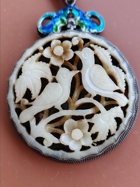 古玩玉器和田玉雕“喜上眉騷”佩真品鑒賞圖