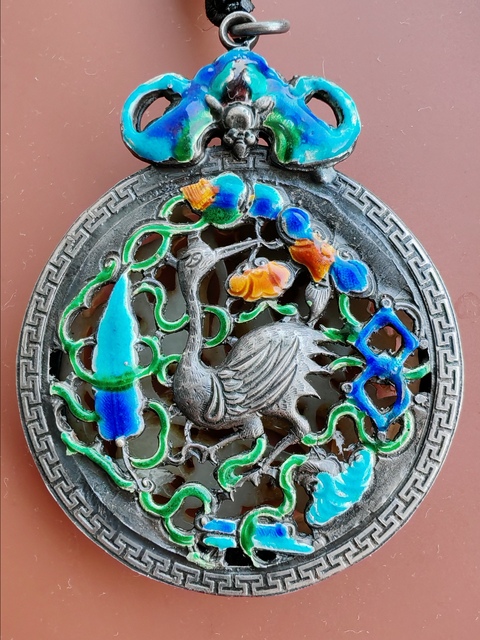 古玩玉器和田玉雕“喜上眉騷”佩真品鑒賞圖