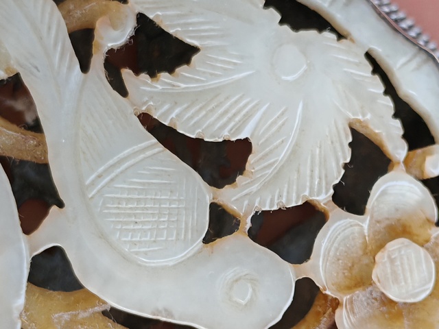 古玩玉器和田玉雕“喜上眉騷”佩真品鑒賞圖