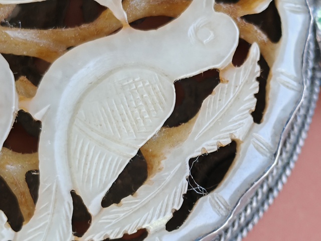 古玩玉器和田玉雕“喜上眉騷”佩真品鑒賞圖