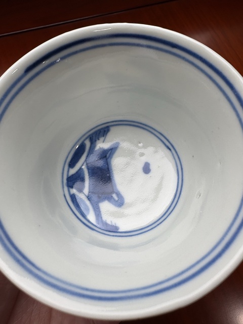 古玩陶瓷清晚·青花瑞獸紋杯 真品鑒賞圖