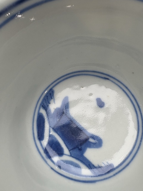 古玩陶瓷清晚·青花瑞獸紋杯 真品鑒賞圖