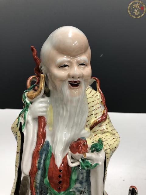 古玩陶瓷民國(guó)·粉彩南極仙翁大壽星塑像拍賣，當(dāng)前價(jià)格4188元