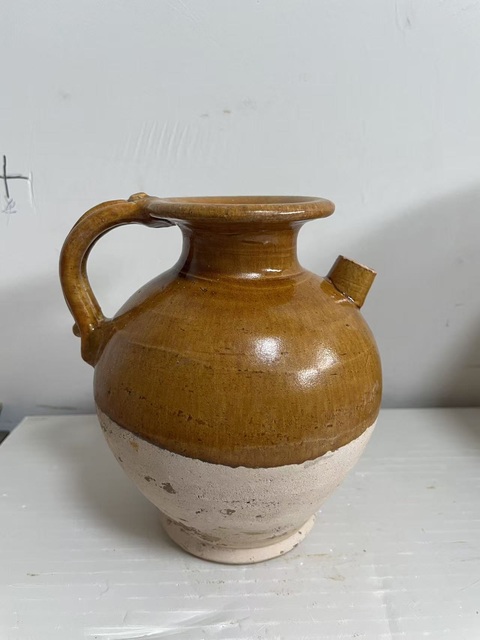 古玩陶瓷唐·黃釉壺真品鑒賞圖