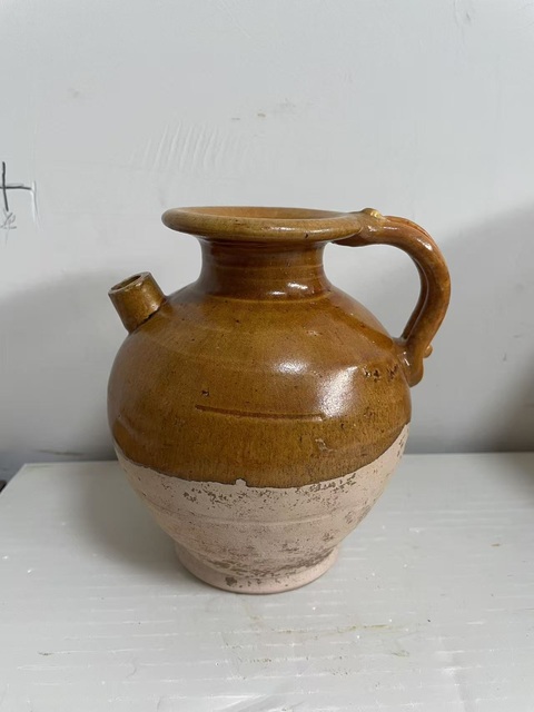 古玩陶瓷唐·黃釉壺真品鑒賞圖