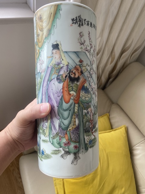 古玩陶瓷民國帽筒真品鑒賞圖