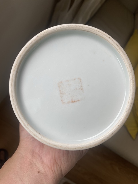 古玩陶瓷民國帽筒真品鑒賞圖