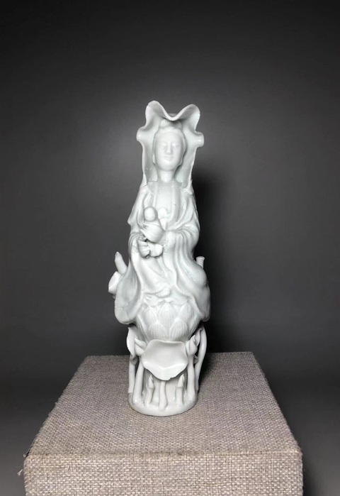 古玩陶瓷德化窯送子觀音真品鑒賞圖