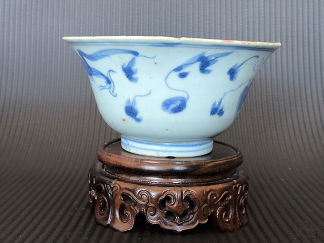 古玩陶瓷青花龍鳳呈祥碗拍賣,當前價格668元