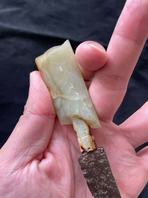 古玩玉器和田玉“刀柄”真品鑒賞圖