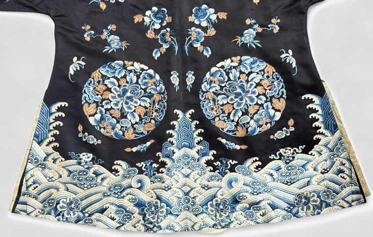 古玩雜項八團花女褂真品鑒賞圖
