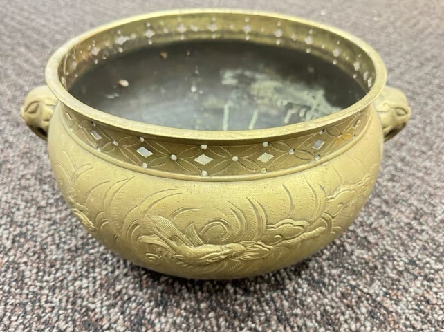 古玩銅器銅質茶釜真品鑒賞圖