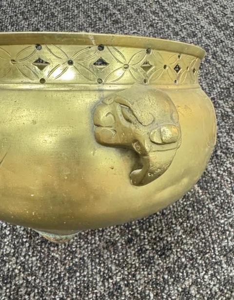 古玩銅器銅質茶釜真品鑒賞圖