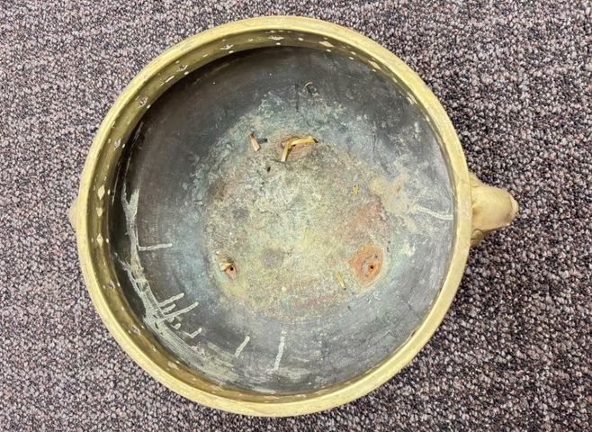古玩銅器銅質茶釜真品鑒賞圖