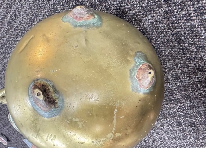 古玩銅器銅質茶釜真品鑒賞圖