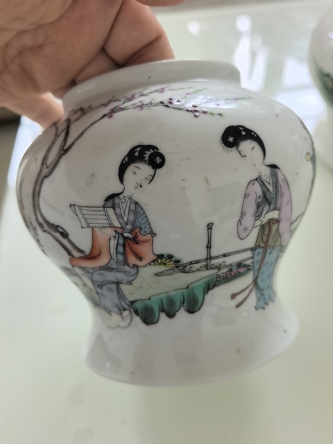 古玩陶瓷仕女紋粉彩將軍罐拍賣，當前價格960元